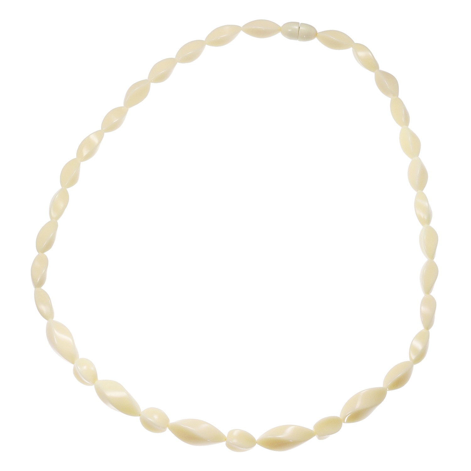 アイボリーナ アイボリーカラー ロングデザイン マグネットネックレス