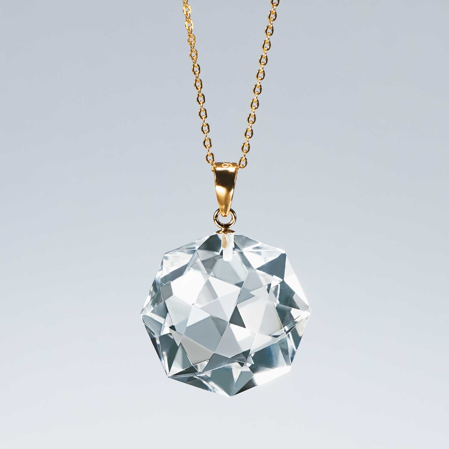 貴煌 天然水晶 オクタゴンカット ペンダント