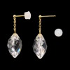 貴煌 天然水晶 オクタゴンカット ピアス