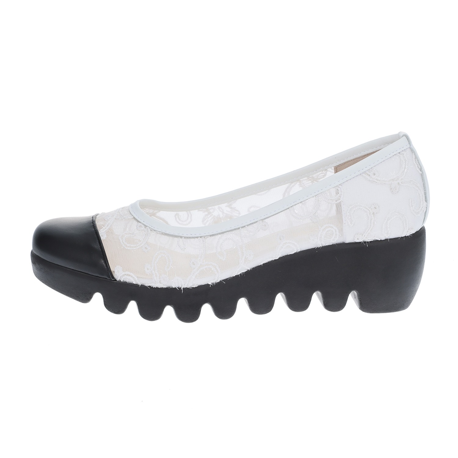 ヒルズアヴェニュー ＜日本製＞ チュール ウェーブソールパンプス