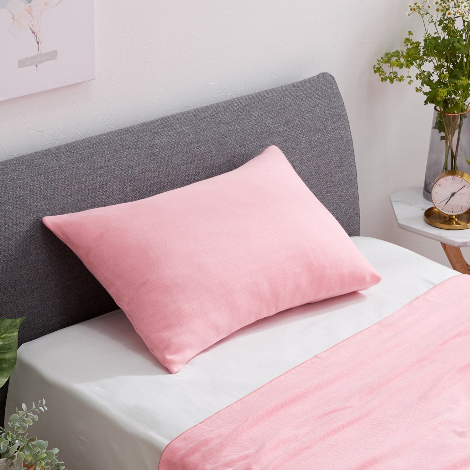 クムコ 三河木綿 和晒４重ガーゼ 枕カバー同色２枚組