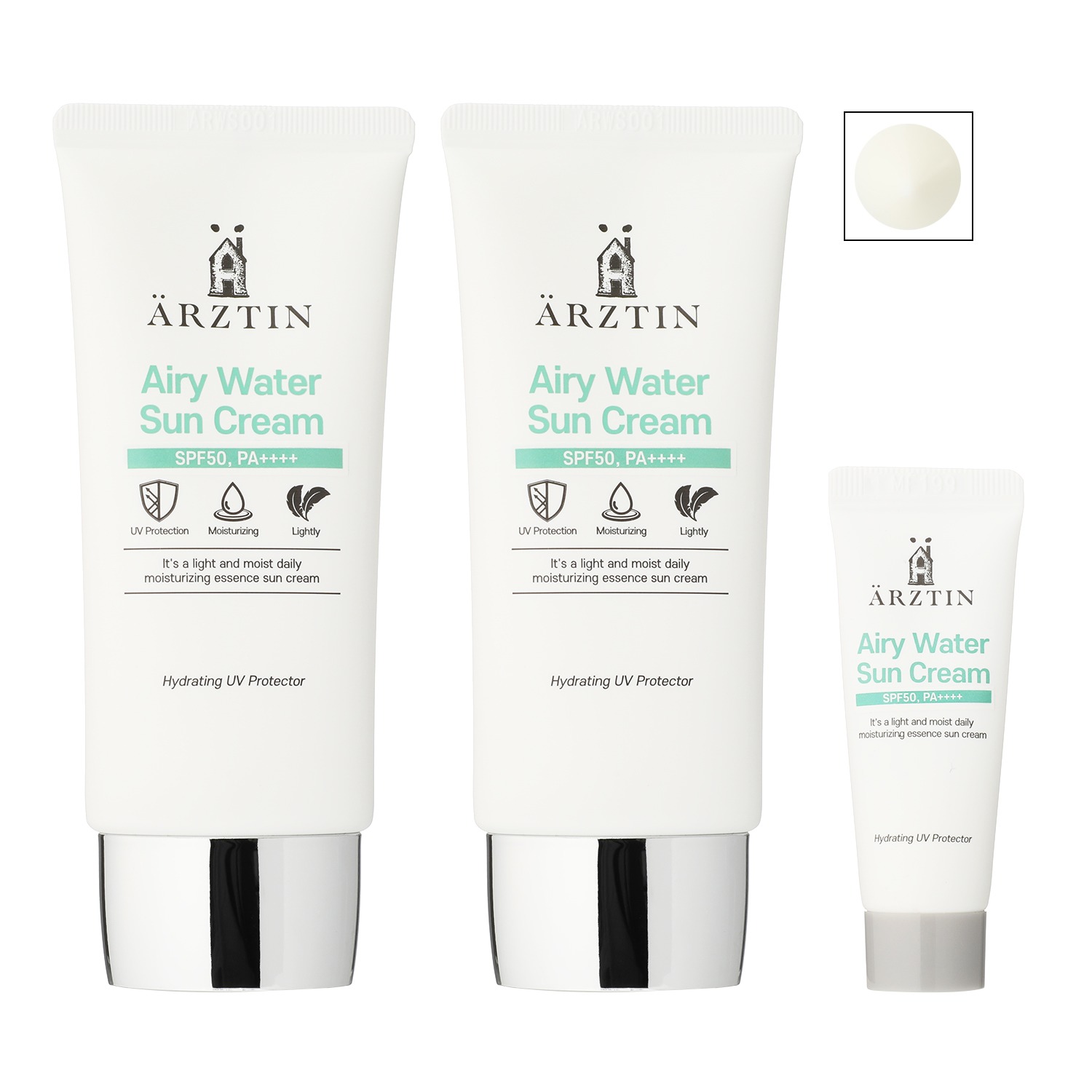 エルツティン 韓国大手美容サロン発 １品５役の日焼け止め エアリーウォーター サンクリーム デビュー２本増量セット