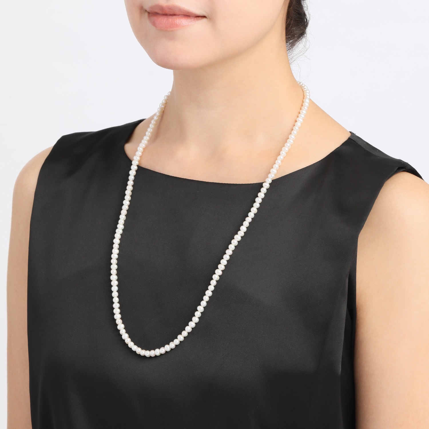 淡水パール ロングネックレス