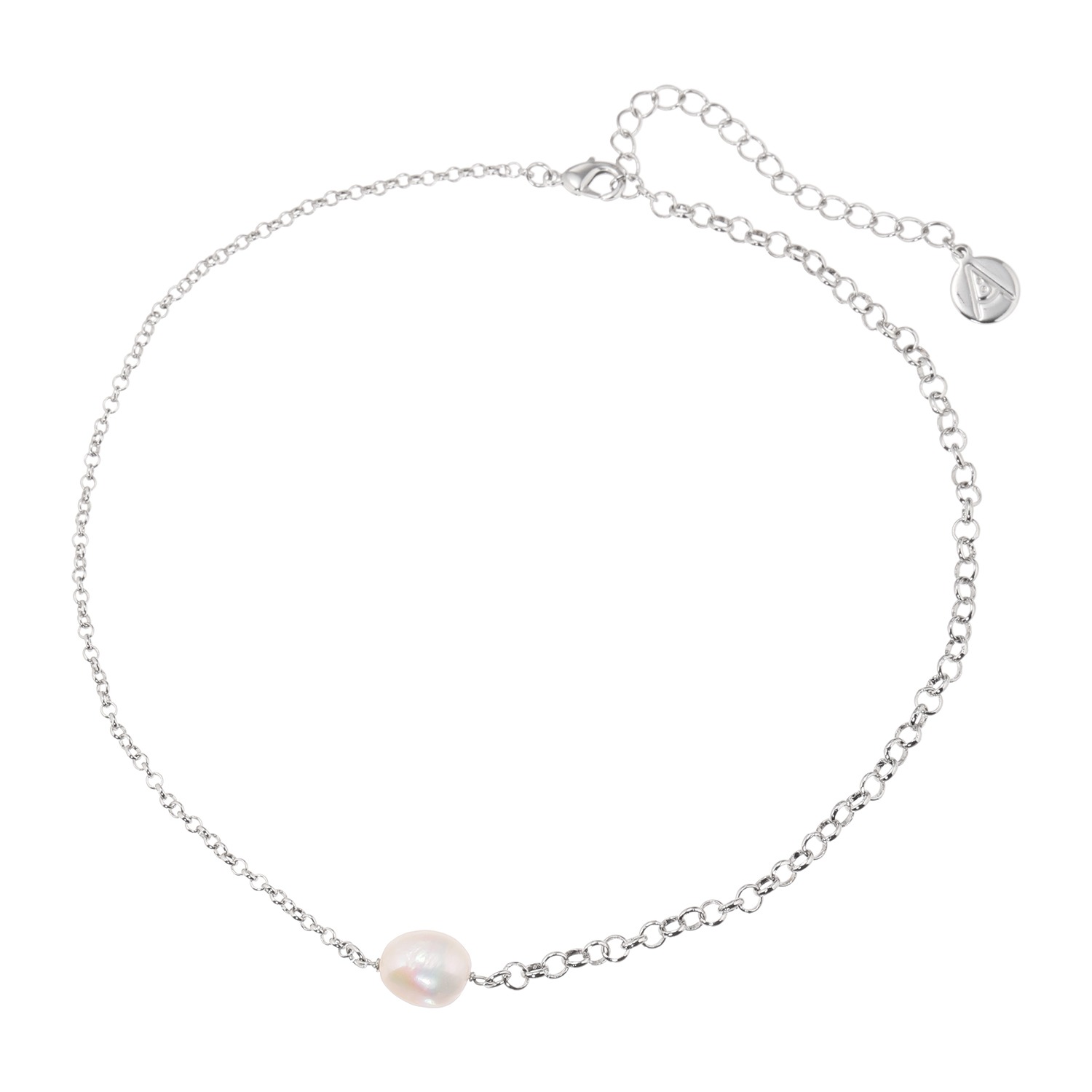 エアリーフェアリー 大粒淡水パール＆ ロロチェーン アシンメトリー ショートネックレス