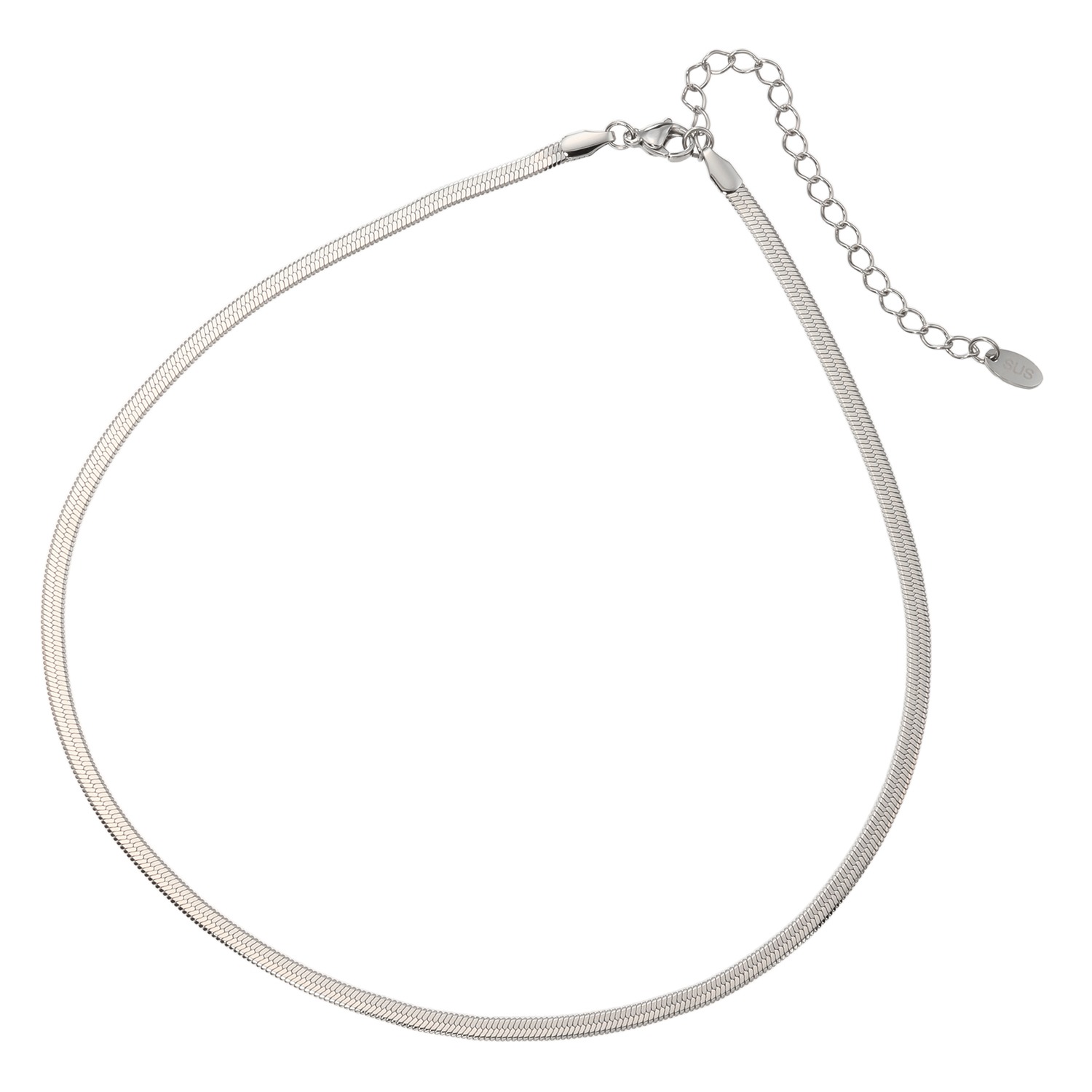 ラフィナリスタ サージカルステンレス フラットスネークチェーン ネックレス