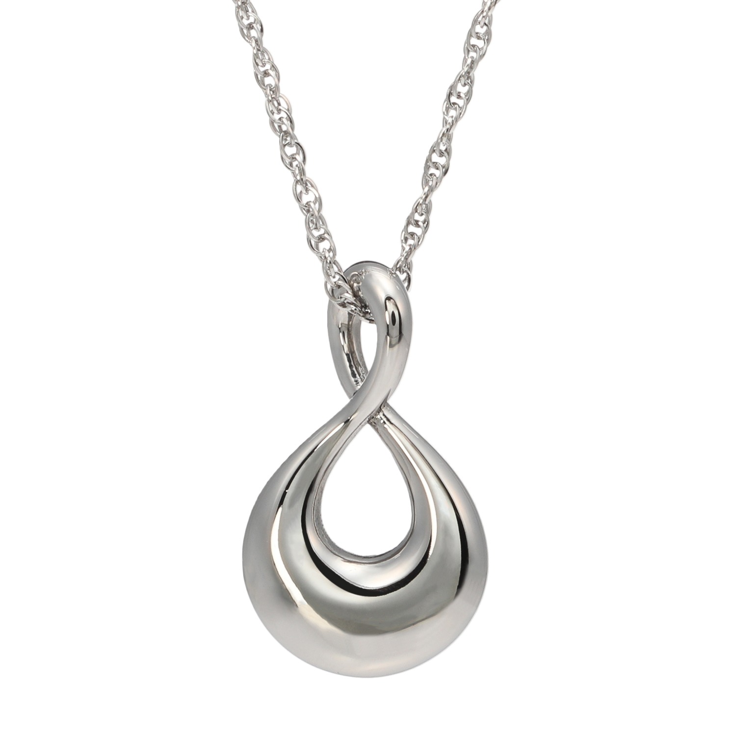 ラフィナリスタ サージカルステンレス インフィニティデザイン ダブルケーブルチェーン ペンダント