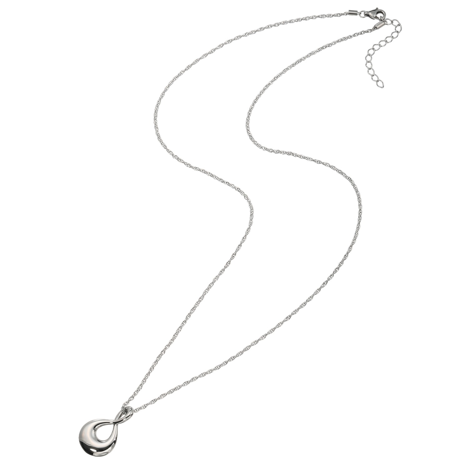 ラフィナリスタ サージカルステンレス インフィニティデザイン ダブルケーブルチェーン ペンダント