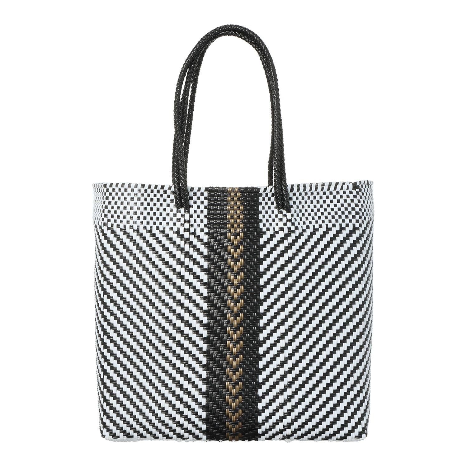 ムーンバード 手編みのメルカドバッグ ＜センターライン　Ｌ＞ 