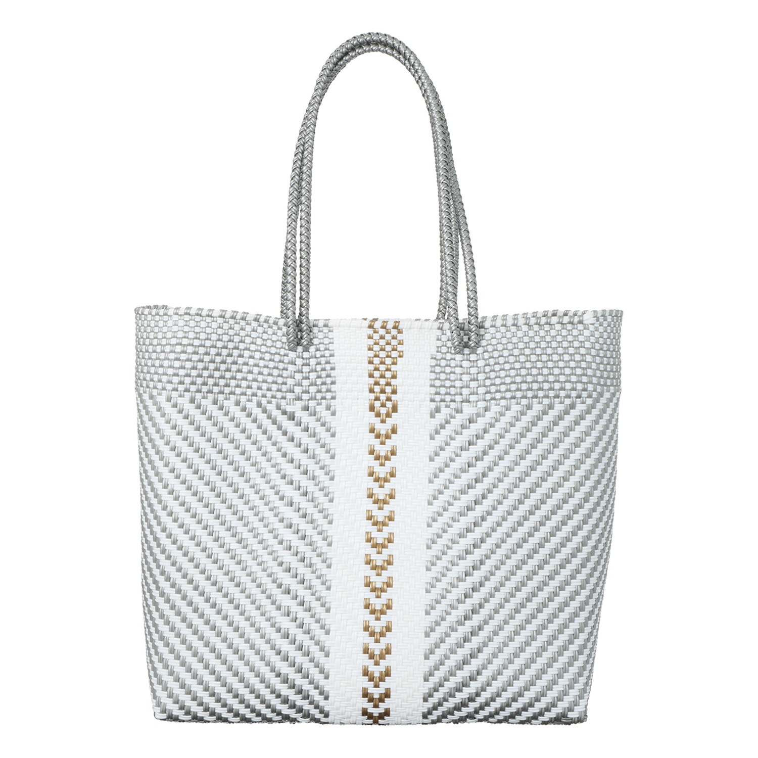 ムーンバード 手編みのメルカドバッグ ＜センターライン　Ｌ＞ 