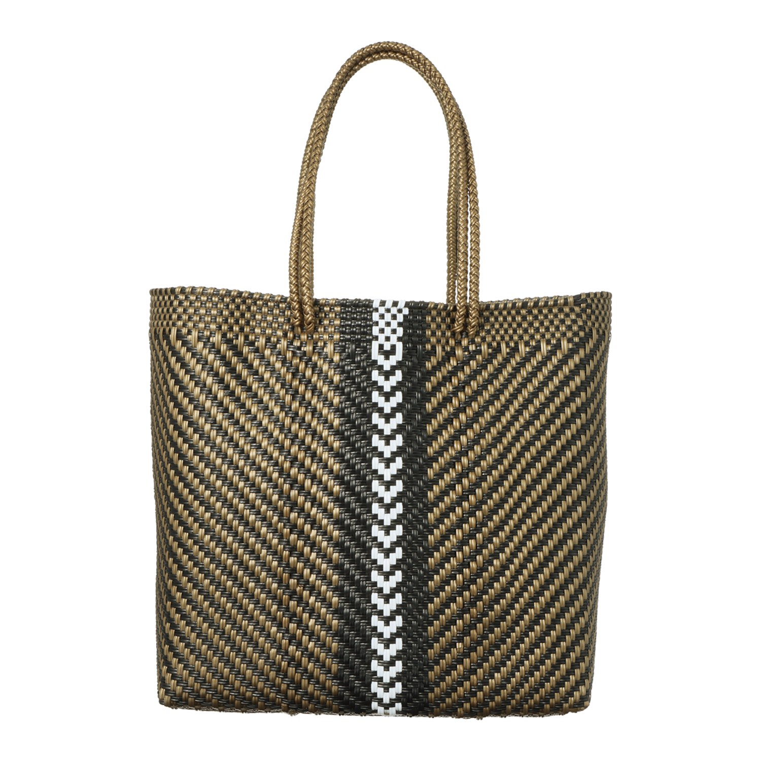 ムーンバード 手編みのメルカドバッグ ＜センターライン　Ｌ＞ 