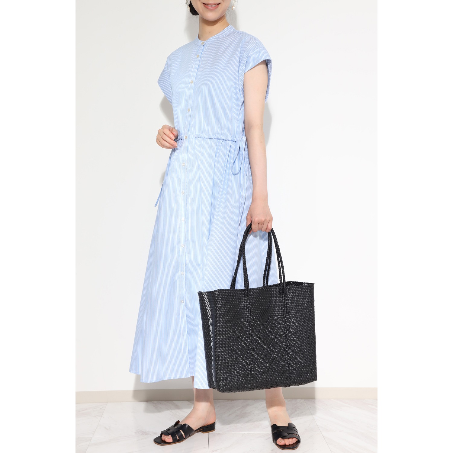 ムーンバード 手編みのメルカドバッグ ＜マチライン　Ｌ＞ 