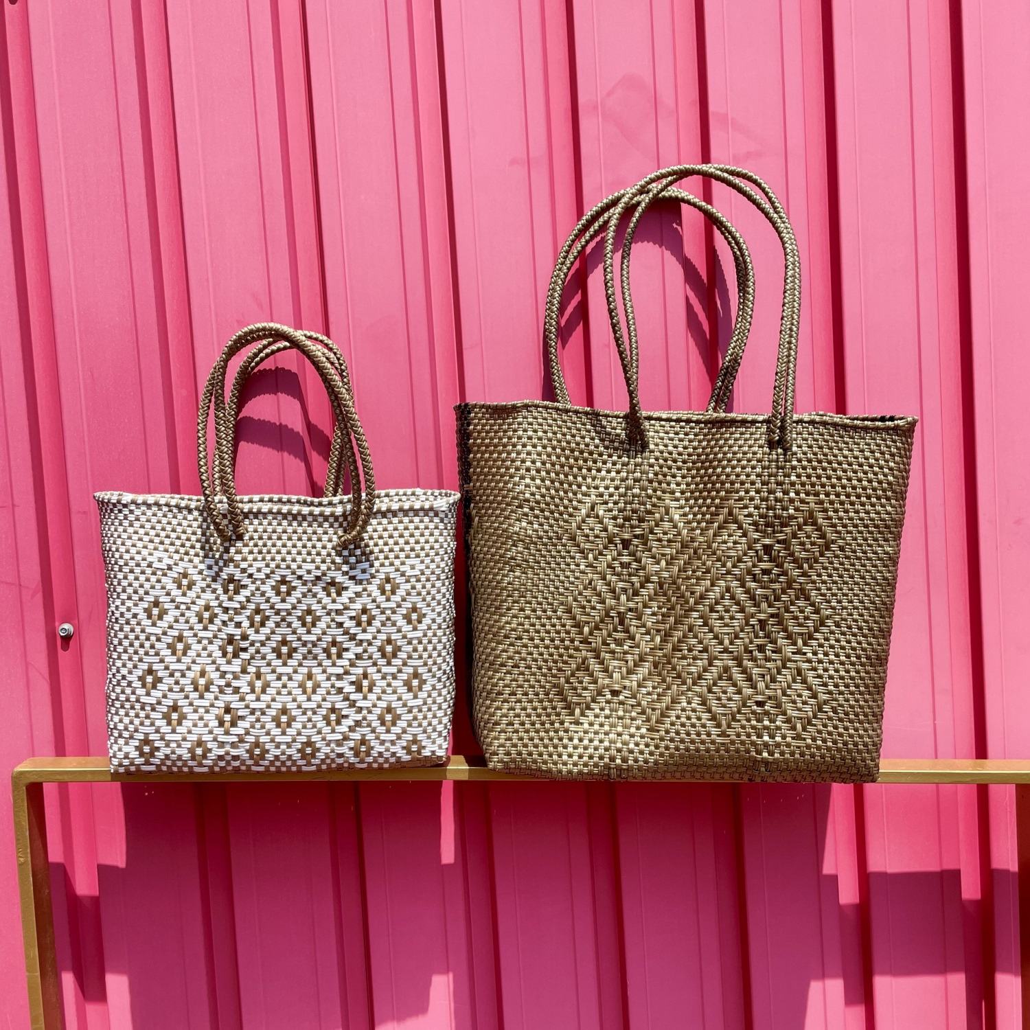 ムーンバード 手編みのメルカドバッグ ＜マチライン　Ｌ＞ 