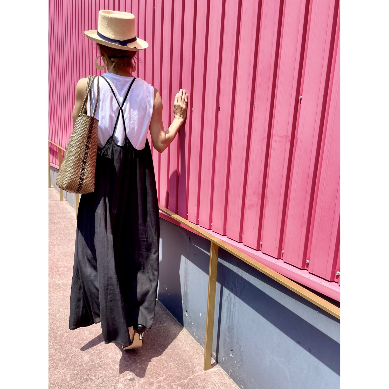 ムーンバード 手編みのメルカドバッグ ＜マチライン　Ｌ＞ 