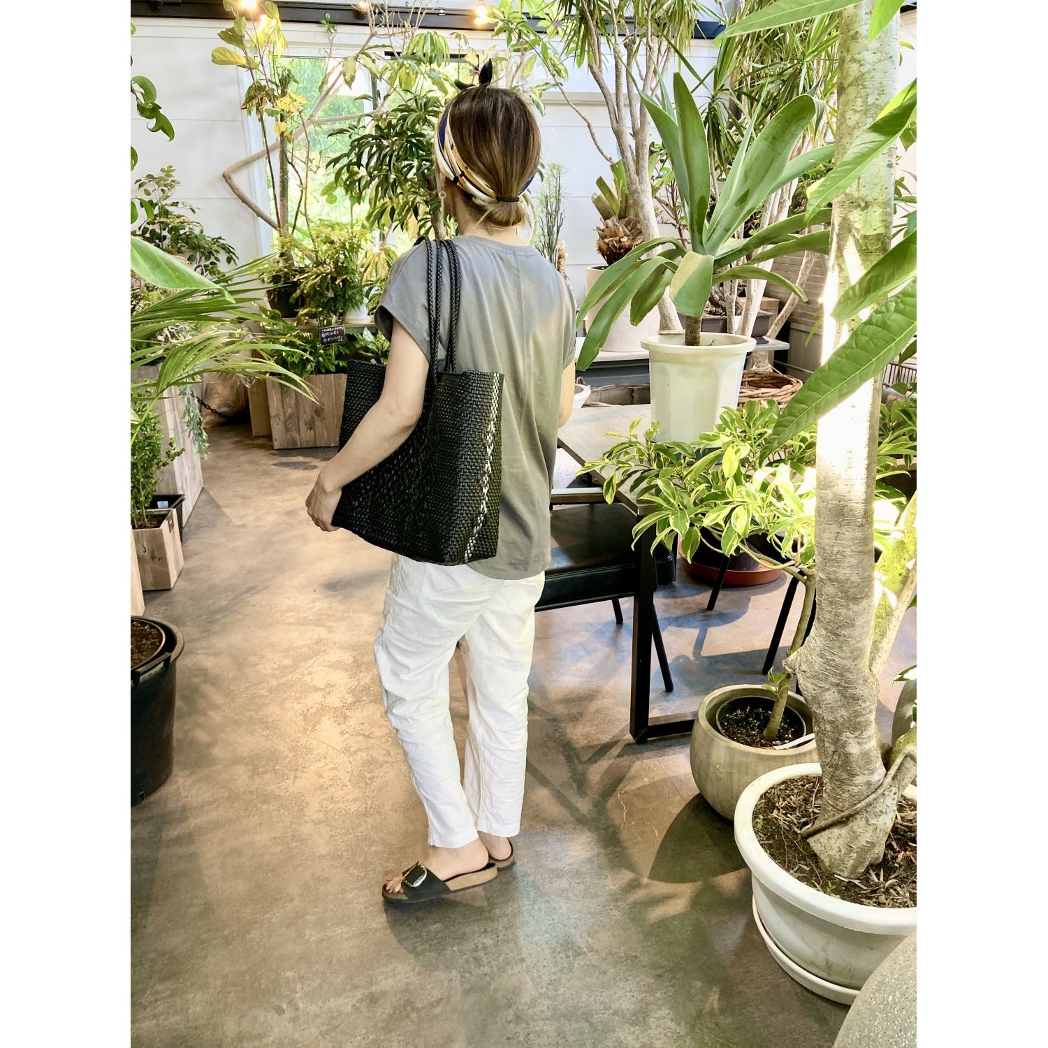 ムーンバード 手編みのメルカドバッグ ＜マチライン　Ｌ＞ 