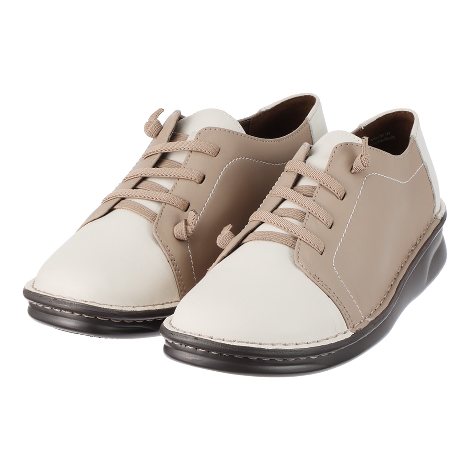 セナムーン “ＳＡＲＩ　ＳＳ” ソフト牛革 ゴム紐スリッポンシューズ 