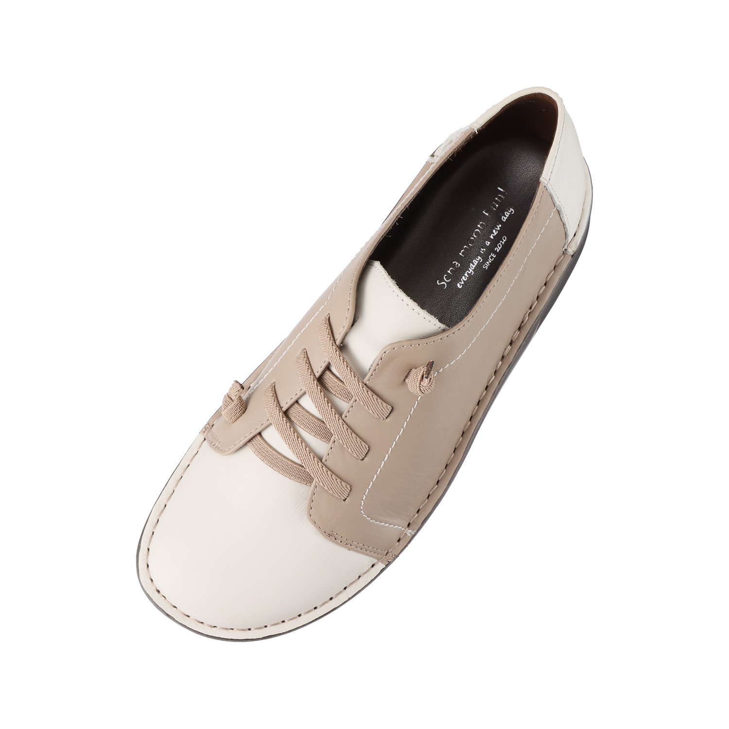 セナムーン “ＳＡＲＩ　ＳＳ” ソフト牛革 ゴム紐スリッポンシューズ 