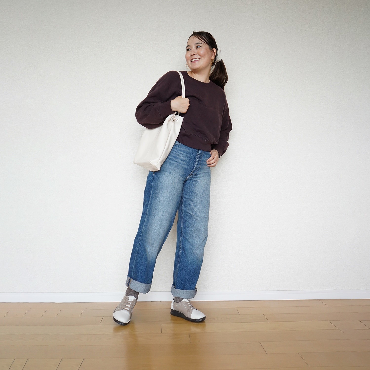 セナムーン “ＳＡＲＩ　ＳＳ” ソフト牛革 ゴム紐スリッポンシューズ 