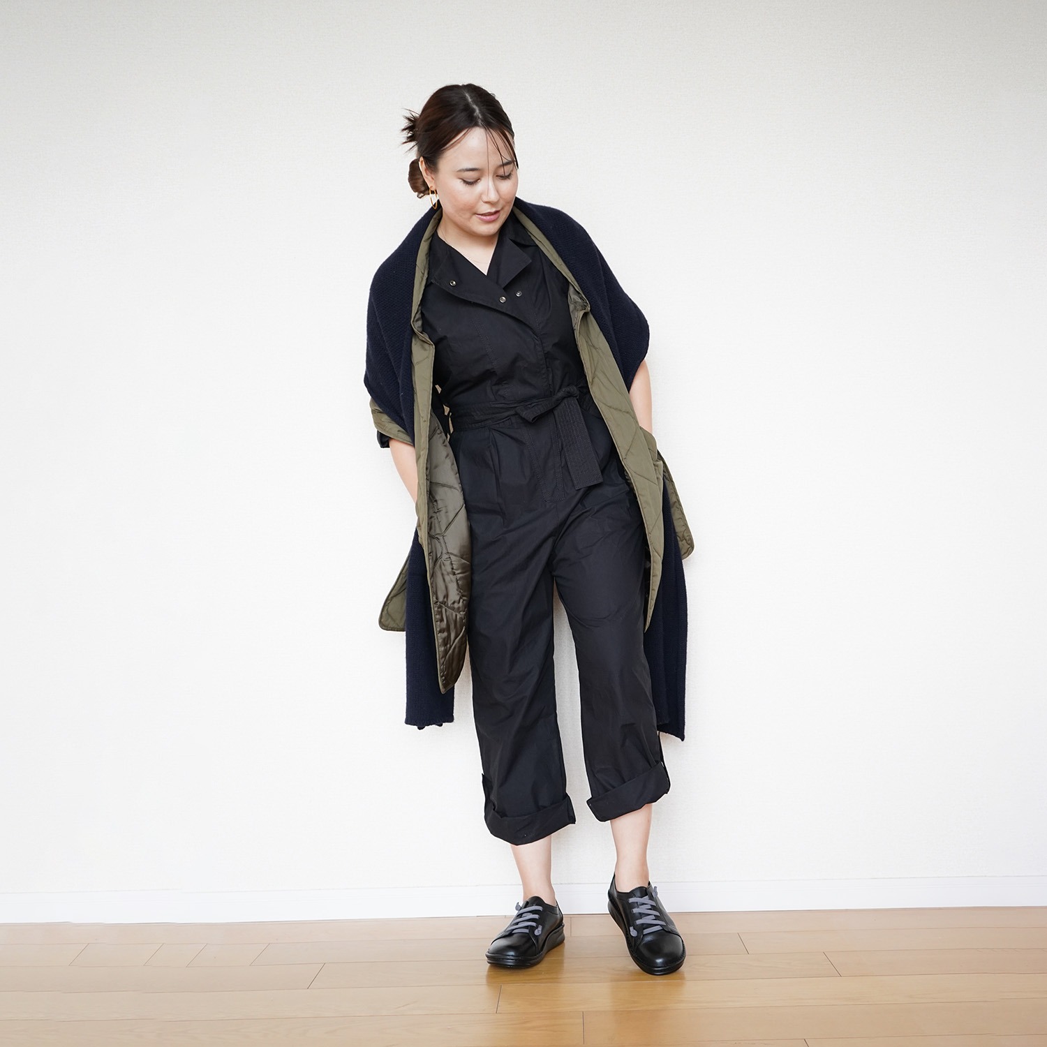 セナムーン “ＳＡＲＩ　ＳＳ” ソフト牛革 ゴム紐スリッポンシューズ 