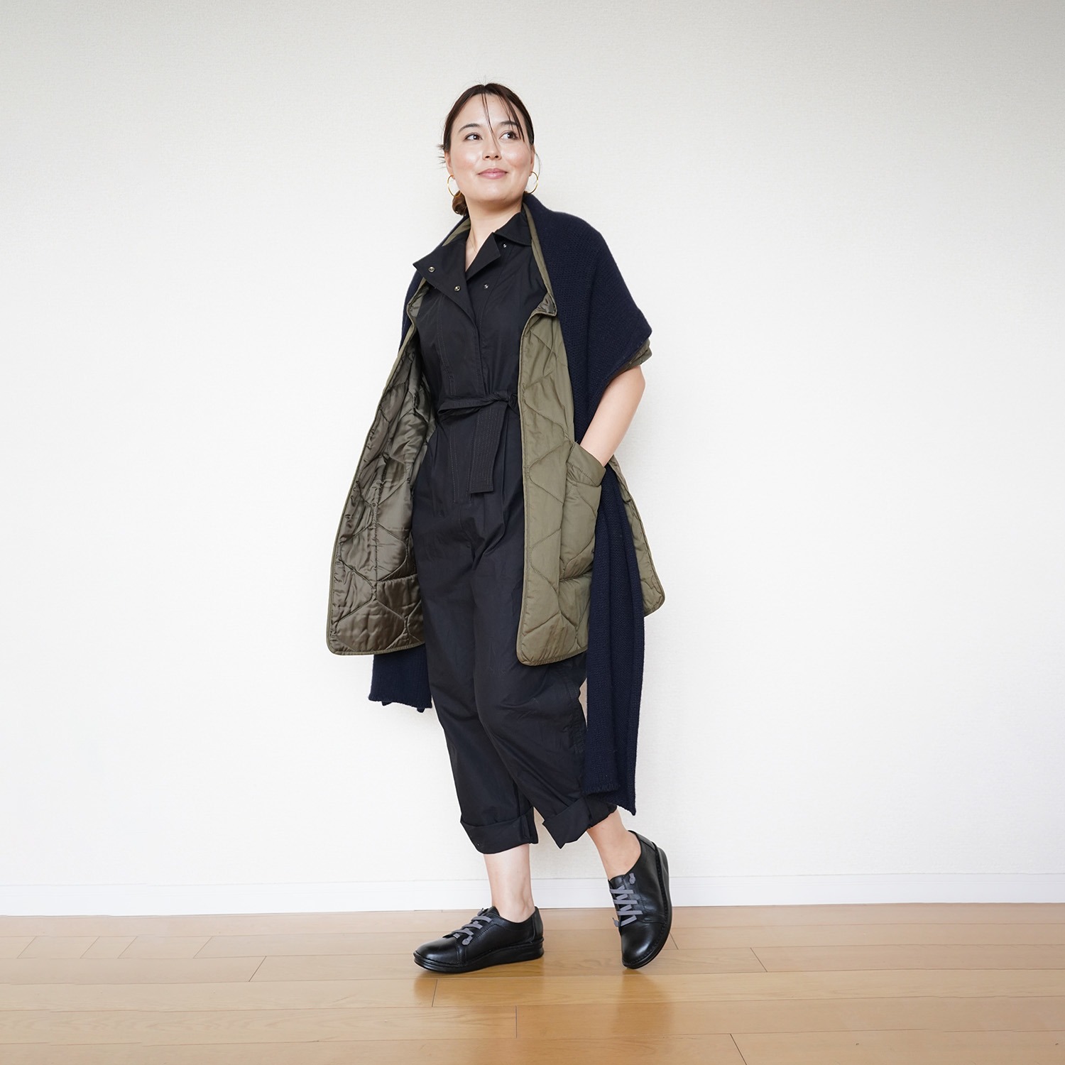 セナムーン “ＳＡＲＩ　ＳＳ” ソフト牛革 ゴム紐スリッポンシューズ 