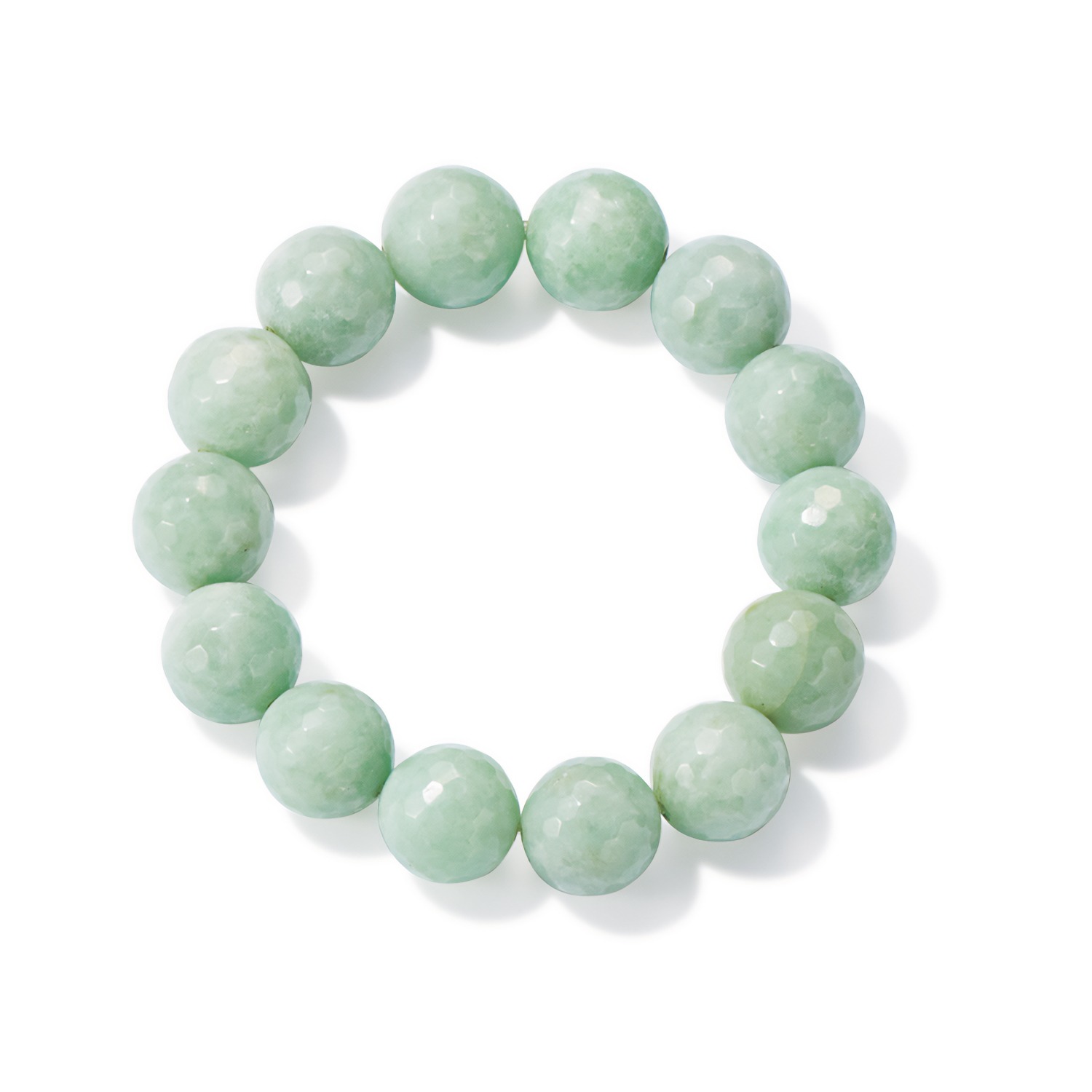 無着色本翡翠 ボリューム イラスティック ブレスレット