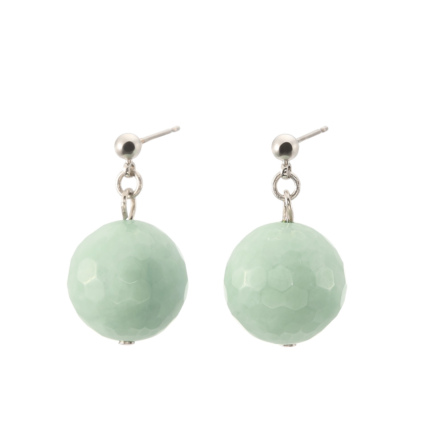 無着色本翡翠 ボリュームスウィング イヤリング／ピアス