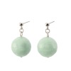 無着色本翡翠 ボリュームスウィング イヤリング／ピアス