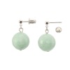 無着色本翡翠 ボリュームスウィング イヤリング／ピアス