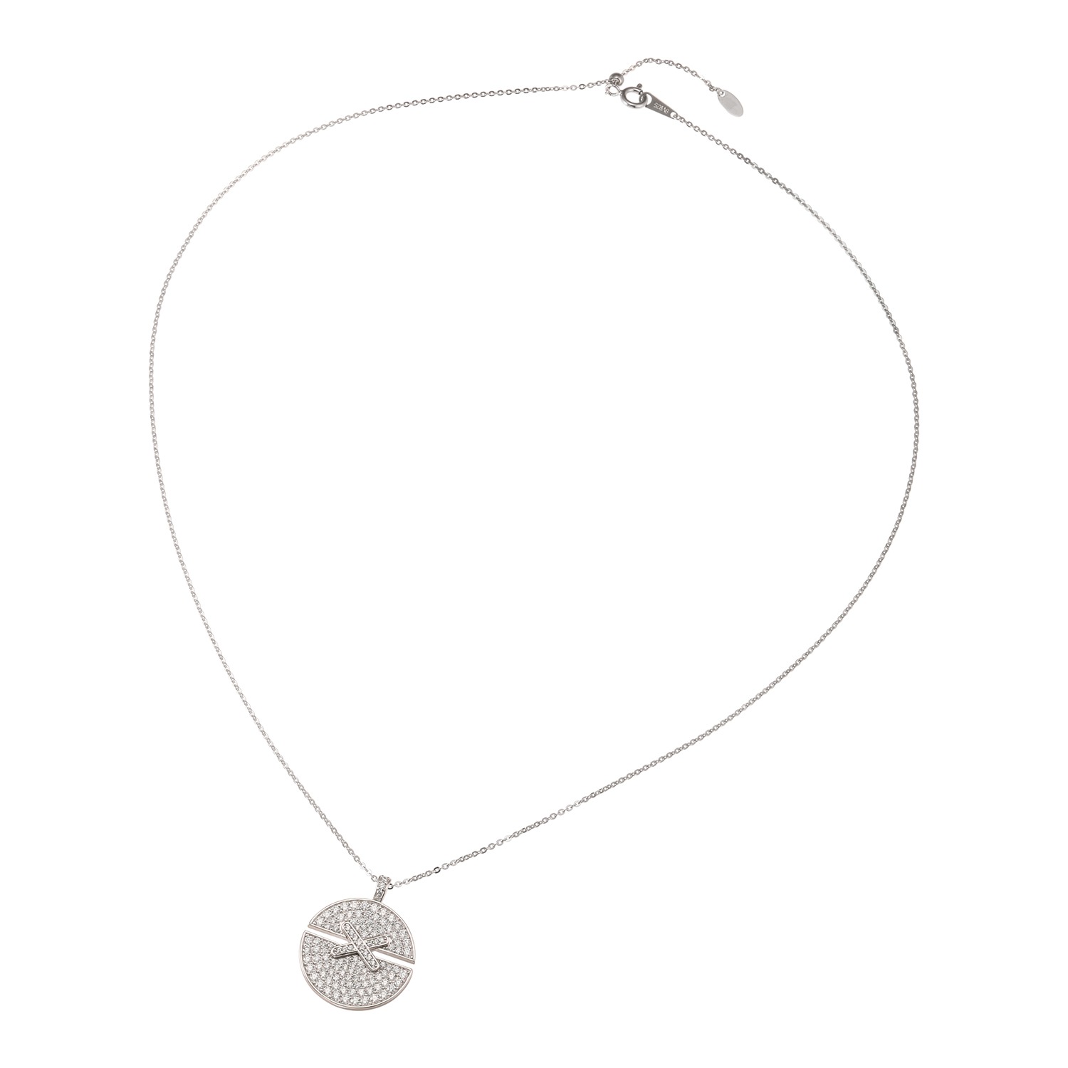 ブリランテステッラ シルバー　ＣＺ ラウンドデザイン パヴェペンダント