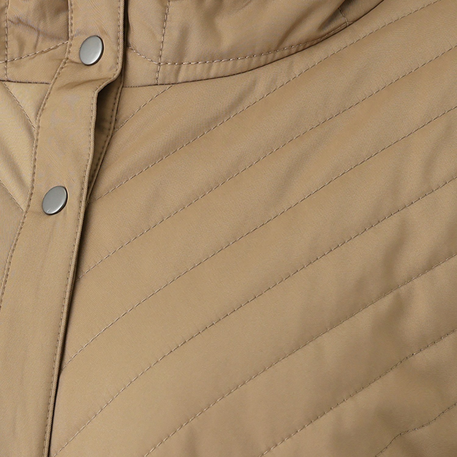 ヨーコモリモト キルトステッチデザイン ボリュームネック ロングコート