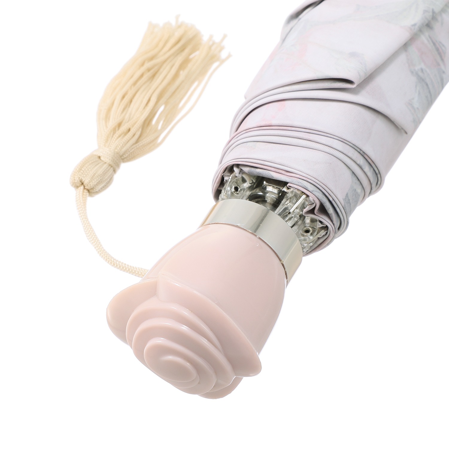 ラ　ルイス ルドゥーテ バラモティーフハンドル 晴雨兼用折りたたみ傘