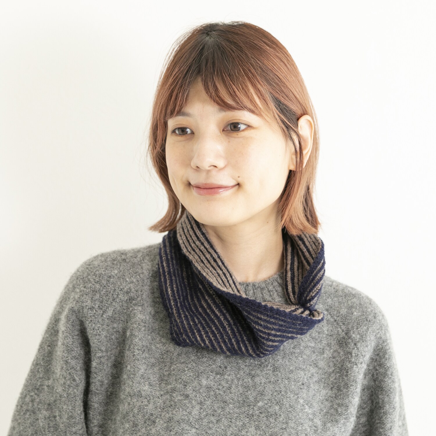 ベル・モード 日本製 タスマニア ラムウール１００％ リバーシブルヘアバンド