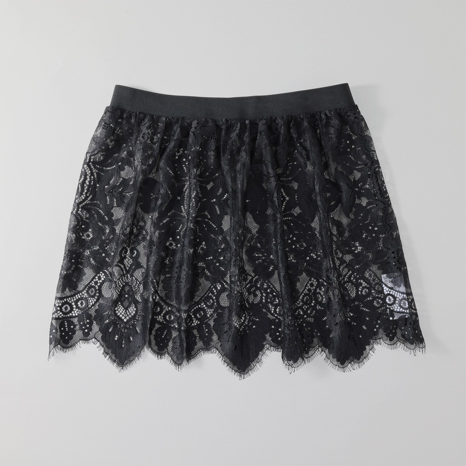 ドンナルマ おしゃれに シルエットカバー 重ね着風レースつけ裾