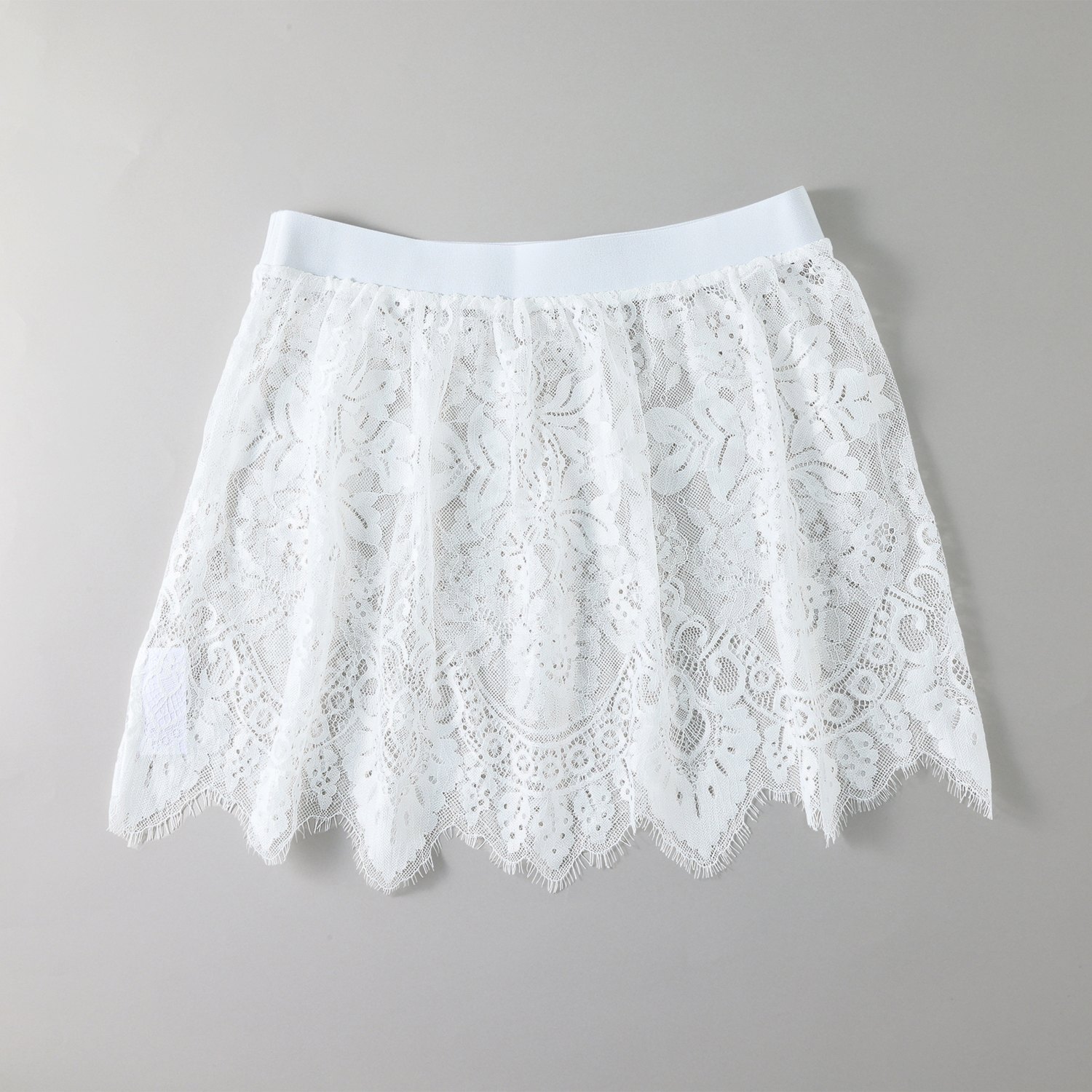 ドンナルマ おしゃれに シルエットカバー 重ね着風レースつけ裾