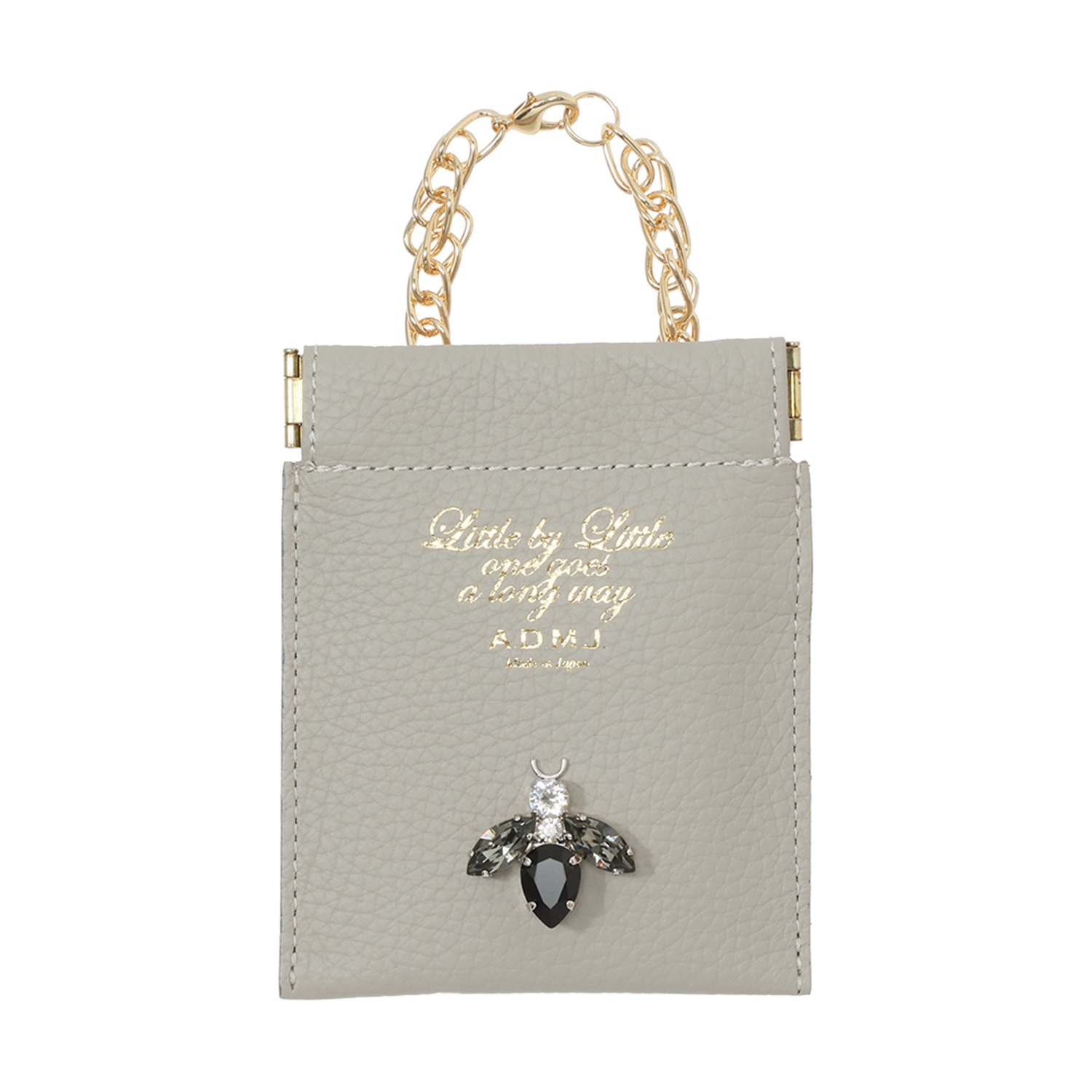 エーディーエムジェイ ＴＨＥ　ＢＥＥ 牛革シュリンク型押し チャームパス