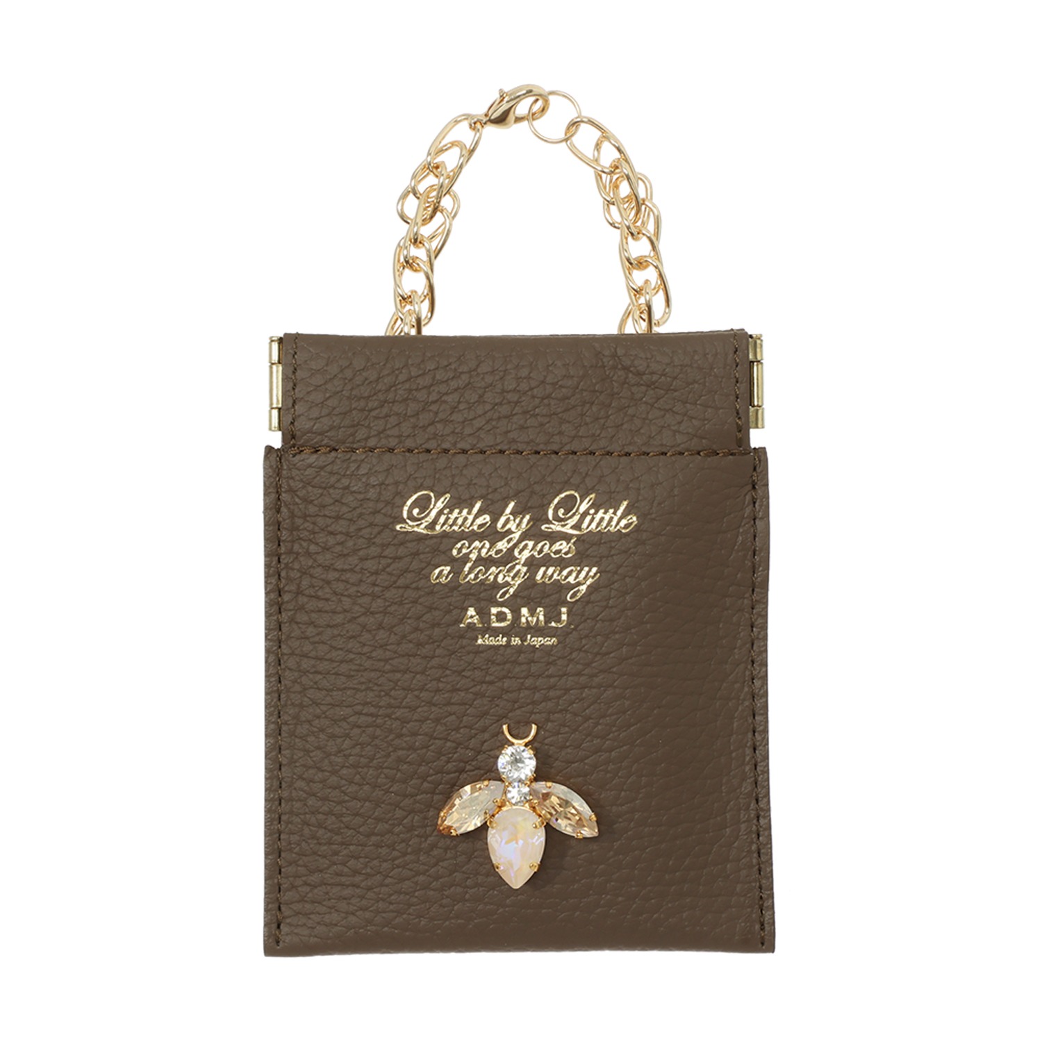 エーディーエムジェイ ＴＨＥ　ＢＥＥ 牛革シュリンク型押し チャームパス