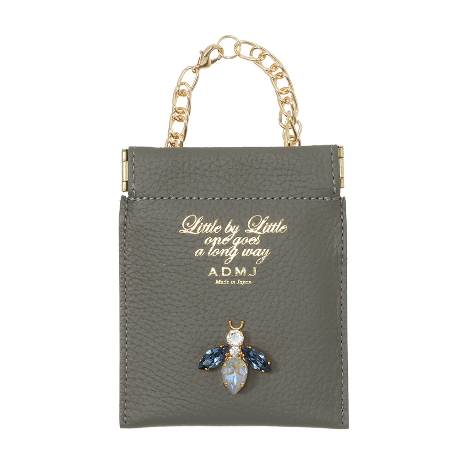 エーディーエムジェイ ＴＨＥ　ＢＥＥ 牛革シュリンク型押し チャームパス