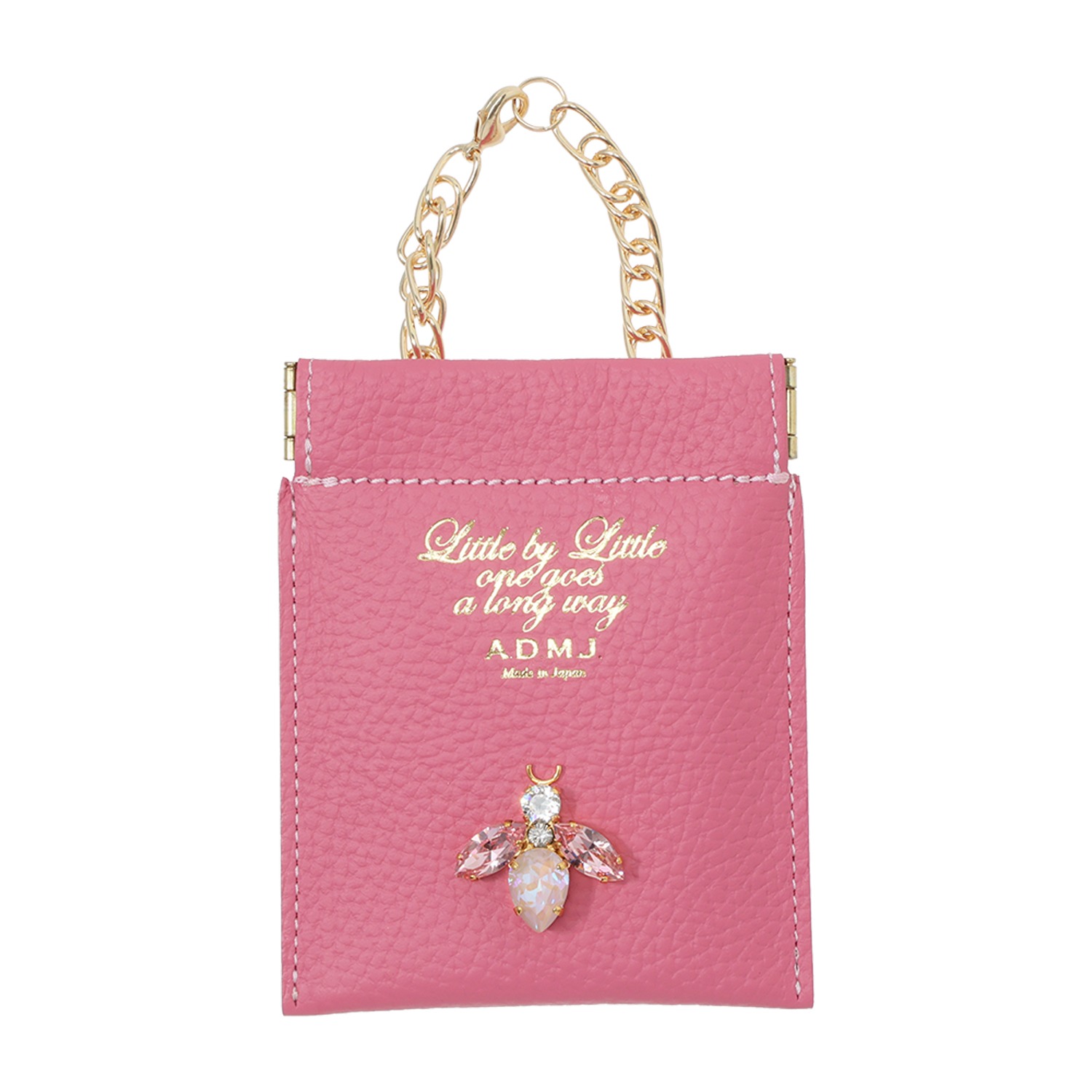 エーディーエムジェイ ＴＨＥ　ＢＥＥ 牛革シュリンク型押し チャームパス