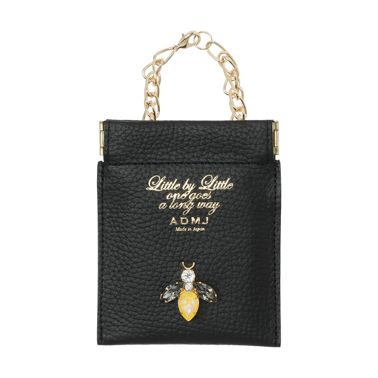 エーディーエムジェイ ＴＨＥ　ＢＥＥ 牛革シュリンク型押し チャームパス