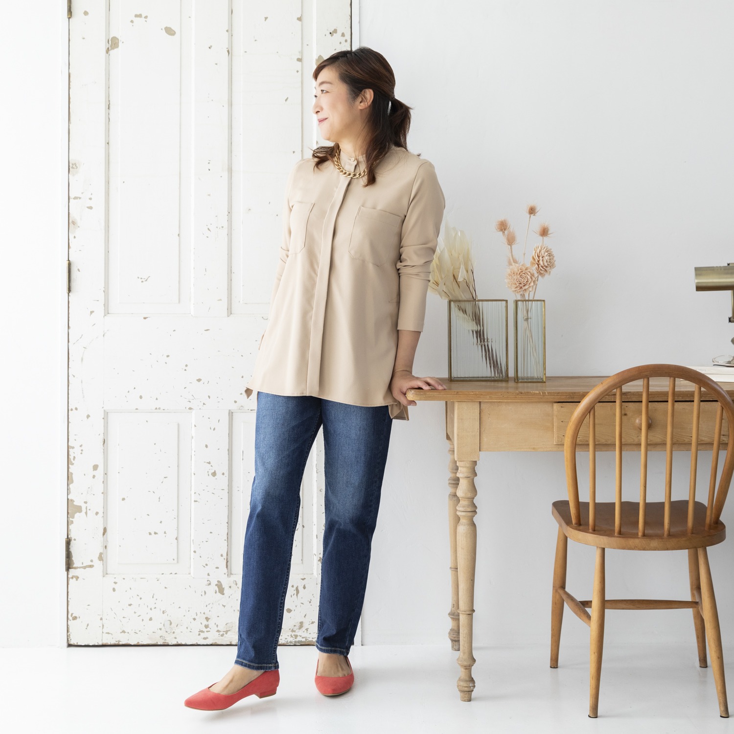 シュガーデプト ＮＥＷヴィンテージ ハイライズ サブリナ ストレッチデニムパンツ