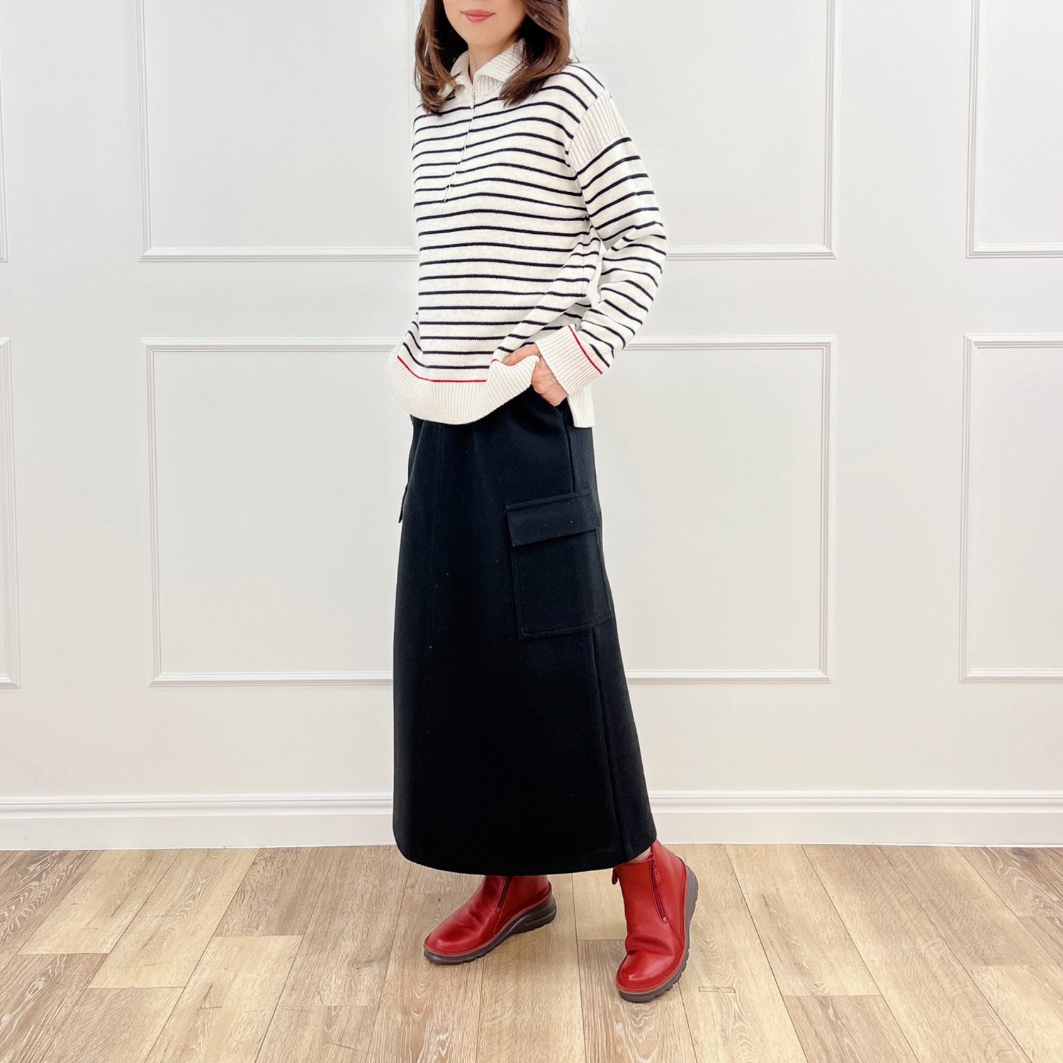 ＪＳハートレーベル ＜日本製＞ はっ水姫路レザー ダブルジップ 軽量コンフォートブーツ