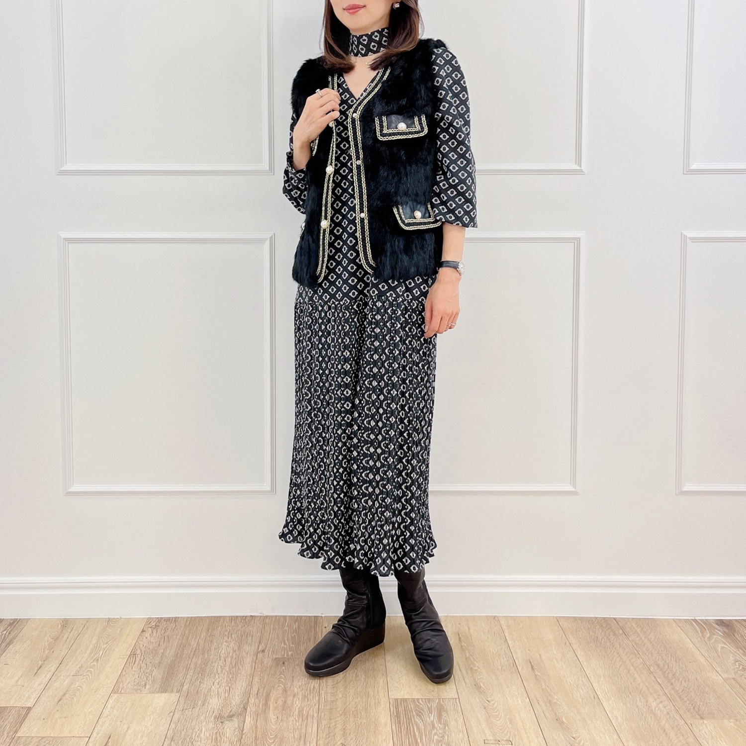 ＪＳハートレーベル ＜日本製＞ 姫路レザー バックストレッチ ウエッジソールブーツ