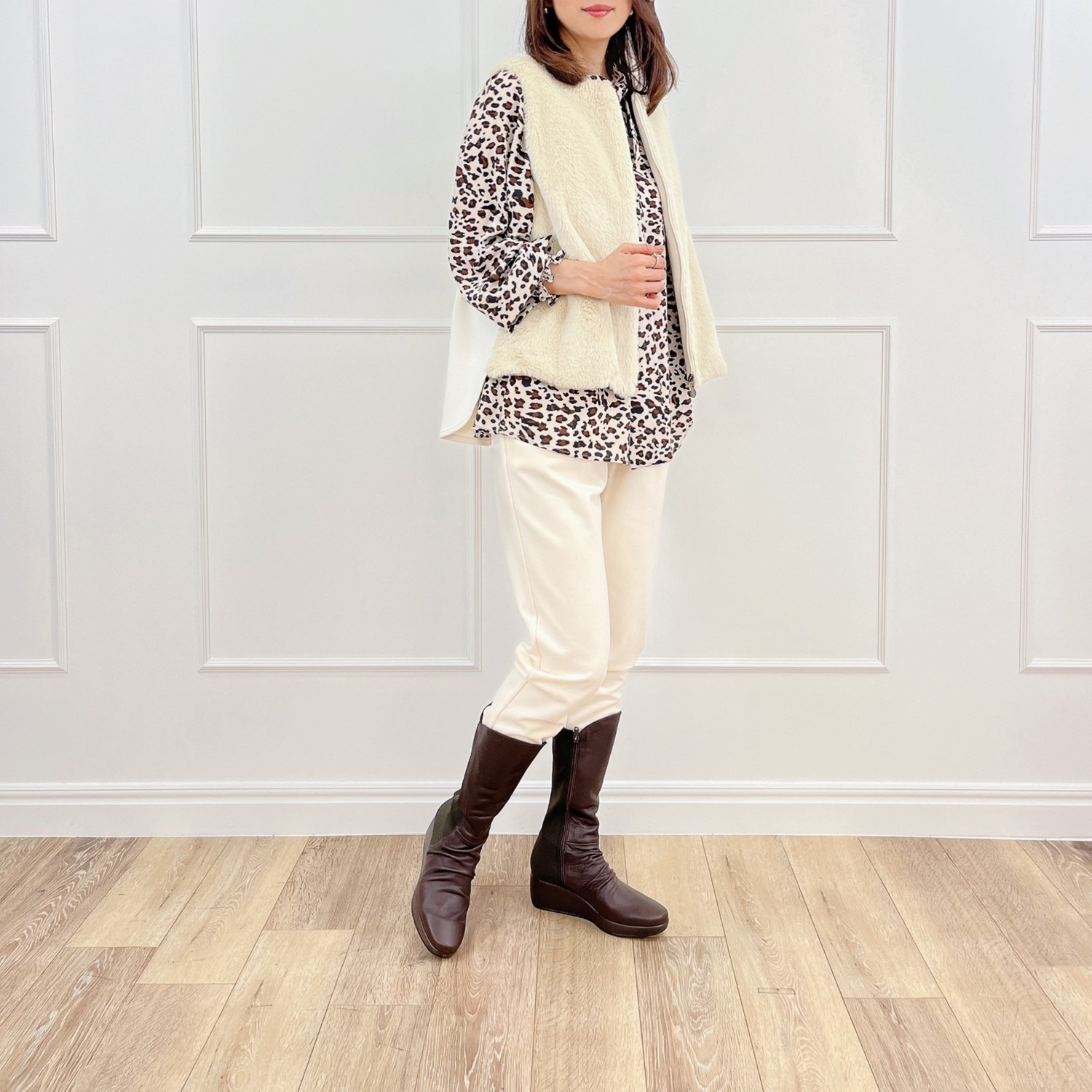 ＪＳハートレーベル ＜日本製＞ 姫路レザー バックストレッチ ウエッジソールブーツ