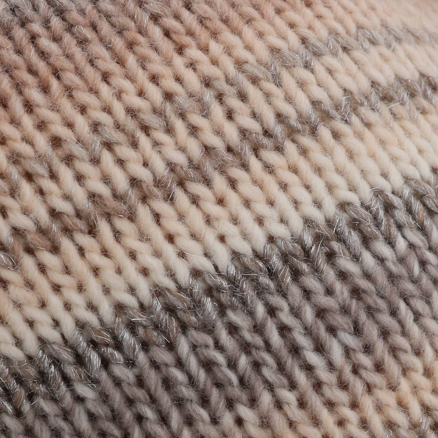 ソアージュ イタリア・ディーベ社製 カラーミックス糸使用 きらめくグラデーション 配色切替 ニットプルオーバー