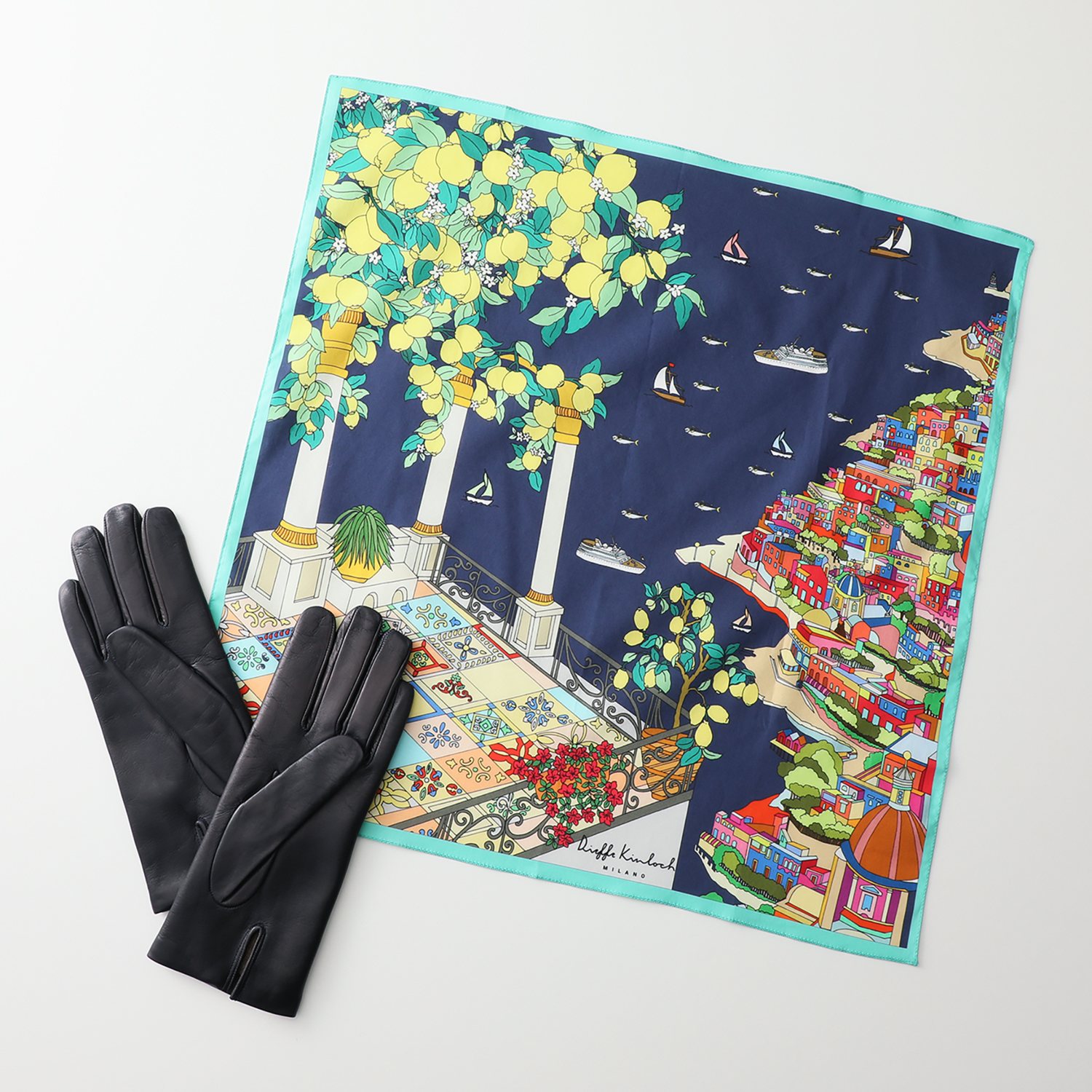 ジリオ・ フィオレンティーノ グローブ＆ ディエッフェ・キンロック ハンカチ