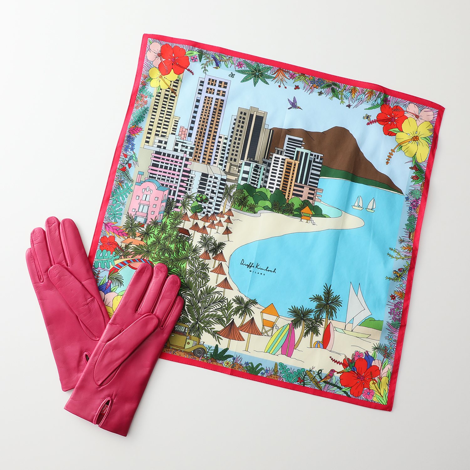 ジリオ・ フィオレンティーノ グローブ＆ ディエッフェ・キンロック ハンカチ