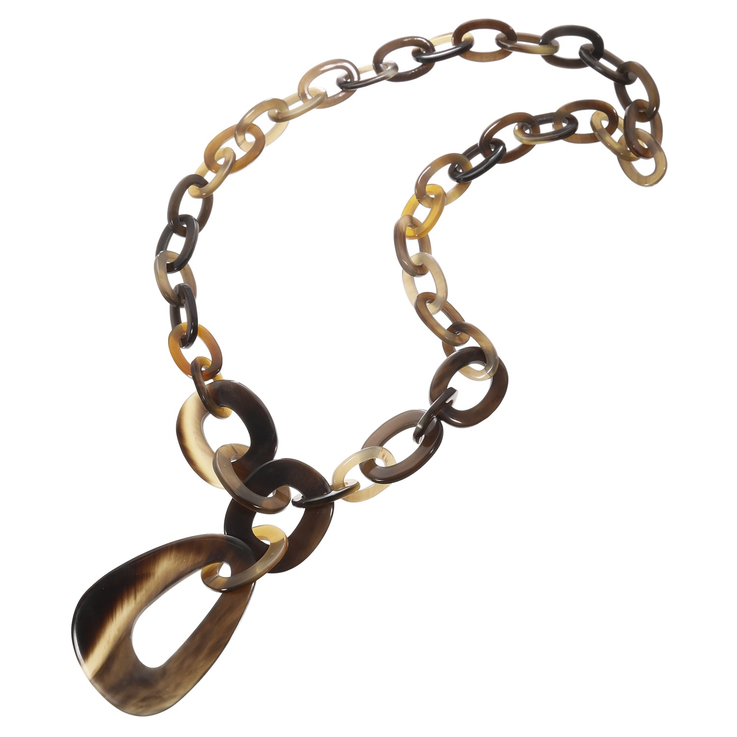 ミル・レーヴ 水牛 ボリューム ロングネックレス