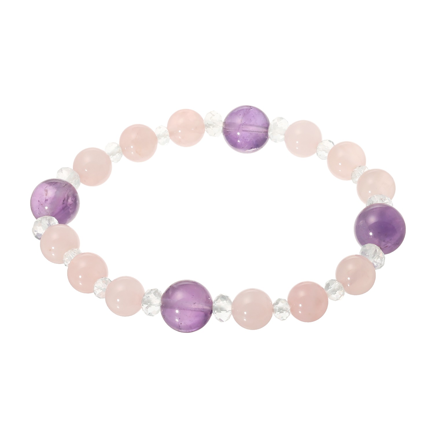 幸石堂 福禄寿の天然石 健康祈願 三色水晶ブレスレット