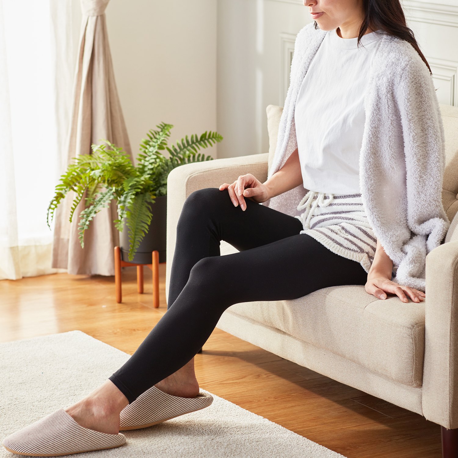 オーラ あったか １０分丈スパッツ岩盤浴