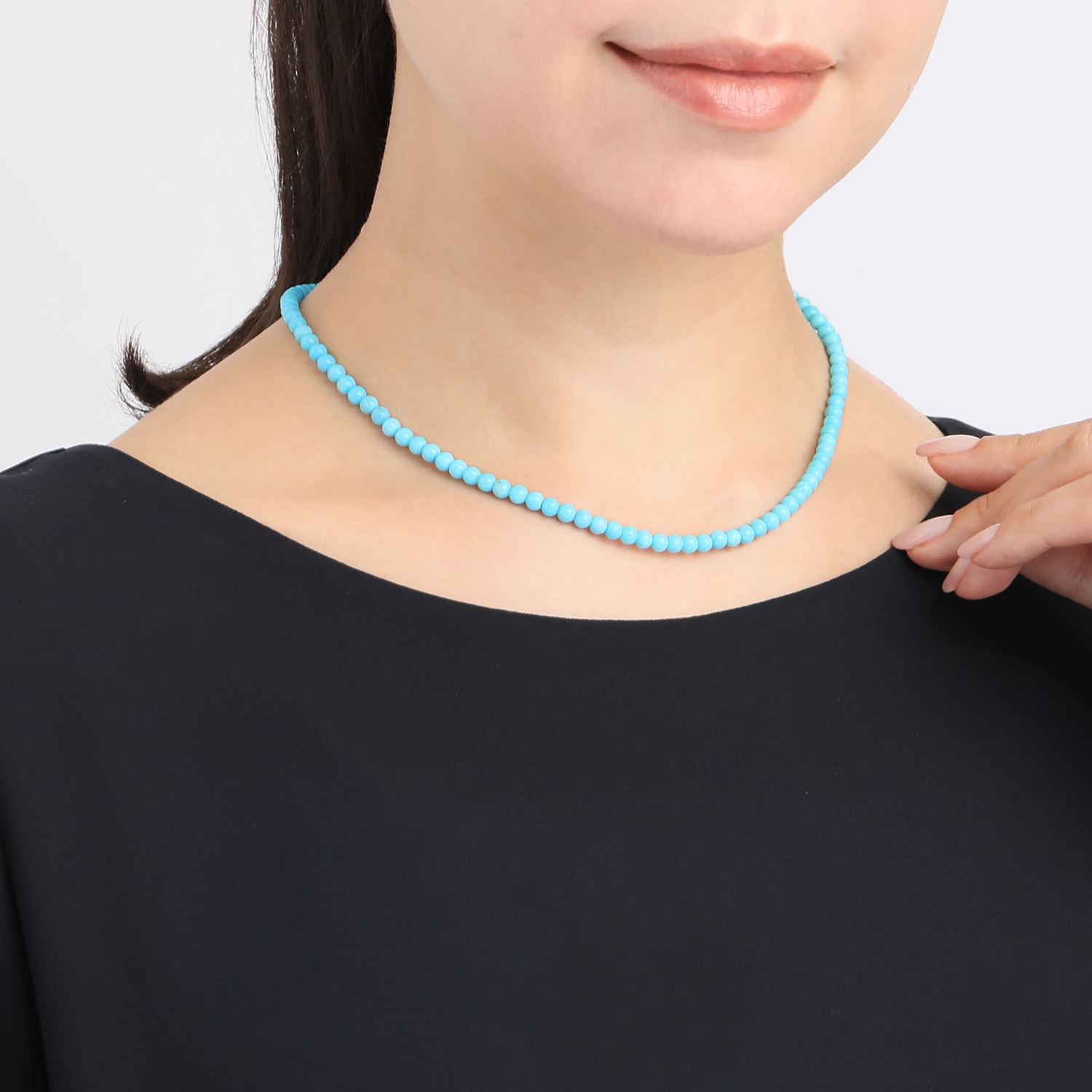ミケランジェロ ４５カラットＵＰ アリゾナ産ターコイズ ネックレス