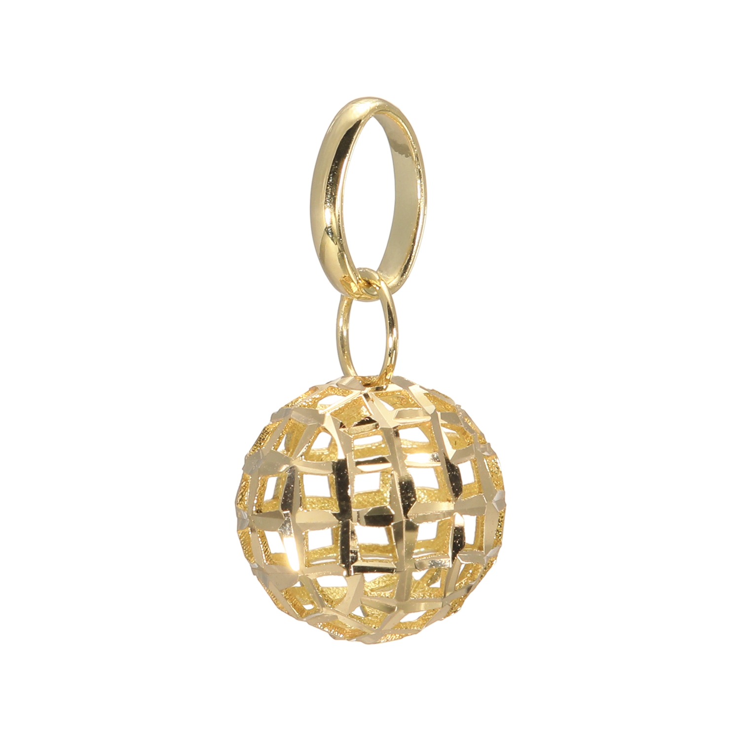 アルテッロ １８Ｋ ハンドカットボール ペンダントトップ